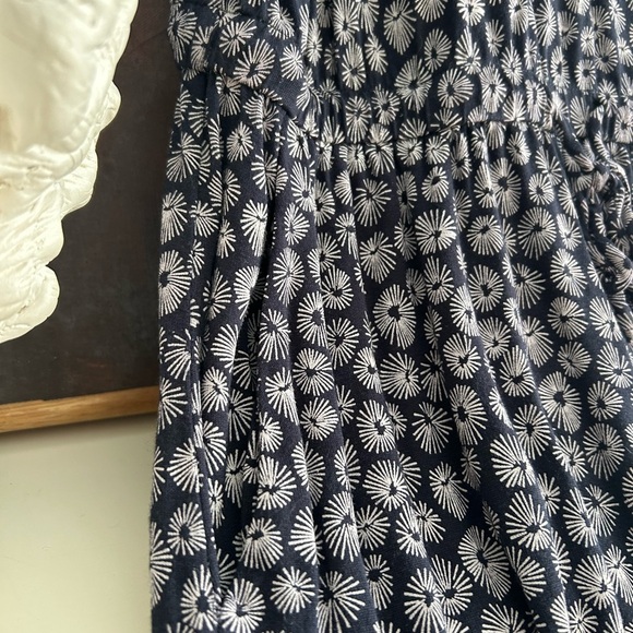 H&M Blue and White V Neck Romper with Side Pockets S - Picture 10 of 15